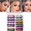 J.Fabrizio Eyelashes Makeup Natural 3D Dense Sexy False Lashes Soft Can Be Used Repeatedly False Eyelashes With Eyelash Brush Without Lash adhesive V-08 14mm