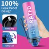 QLUR Water Bottle with Straw, 32oz Motivational Water Bottles with Time Marker to Drink, Tritan BPA Free, 1L Sports Water Bottle with Carry Strap LeakProof for Women Gym Fitness Outdoor (1 Pack)