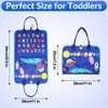rosgel Busy Board Montessori Toys for 3+ Year Old,9 in 1 Busy Board for Toddlers, Sensory Board Activities Learning Travel Toys for Plane Car, Birthday Gifts for Kids Boys Girls (Blue Planet)