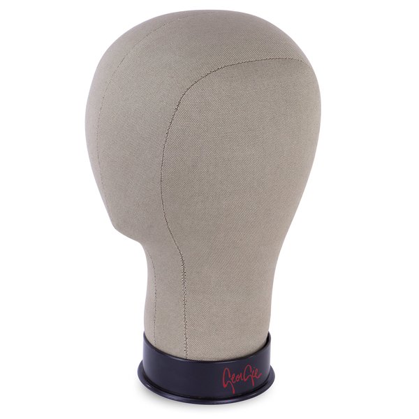 11.5" Tall Canvas Wig Head, cork filled (20"- 25") - (23" Circumference)