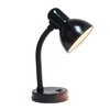 Simple Designs LD1003-BLK Basic Metal Desk Lamp with Flexible Hose Neck for Office, Living Room, Bedroom, College Dorm, Bookshelf, Black