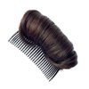 1Pc Womens Hair Bun Invisible False Hair Clip Bump It Up Volume Base Fluffy Princess Hair Pad Insert Tool Accessories (Dark Brown)