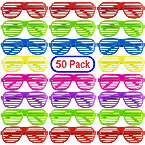PREXTEX Mega Pack 50 Pairs of Kids Plastic Shutter Shades Glasses Shades Sunglasses Eyewear Party...