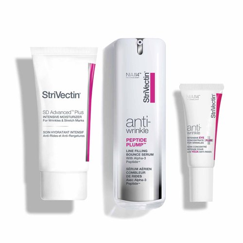 StriVectin Anti Wrinkle Trio Kit for Face &amp; Eyes, 3 piece kit with SD Plus Moisturizer, Peptide P...