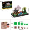 PQKIE Cherry Blossom Tree Building Set,2280 Pcs Japanese Sakura Tree House Pond Building Kit,STEM Cherry Bonsai Tree Building Set, Flower House Micro Blocks Toys, Christmas Gifts for Adults,Kids 8-14+