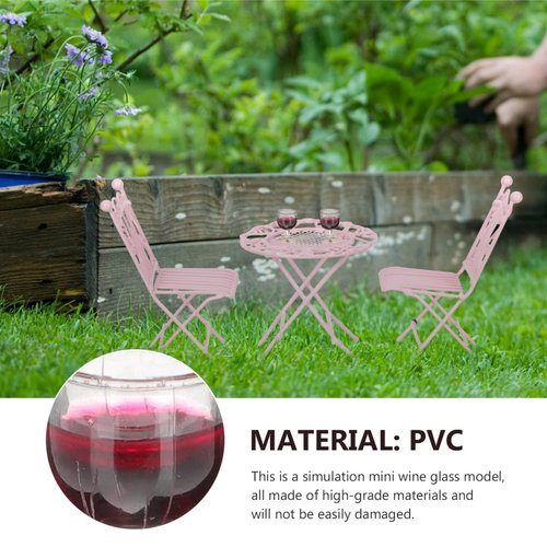 NUOBESTY 10Pcs 1: 12 Wine Glasses Dollhouse Cocktail Glasses Mini Red Wine Drink Cups for Dollhouse Decors Kitchen Accessories Miniature Wine Glasses Miniature Goblet