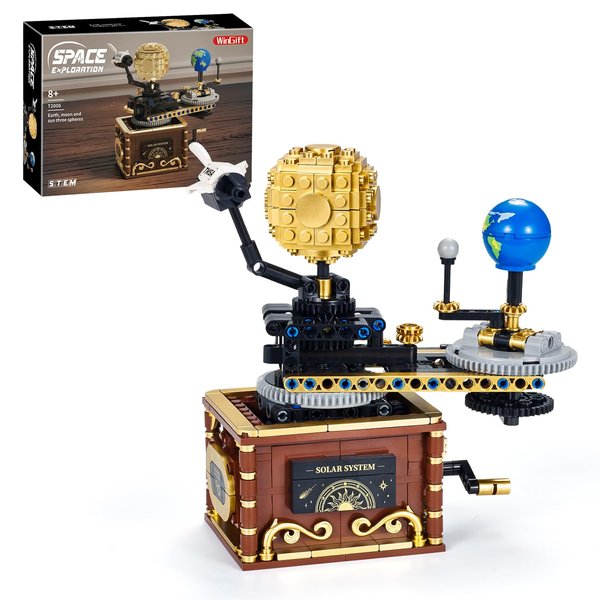 WINGIFT 501 Piece Solar System Building Sets, Rotatable Space Exploration Building Blocks Kit,STEM Science Astronomy Educational Toys,Christmas Birthday Gifts for Kids Boys Girls Ages 8-14