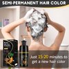 IIIMEIDU Black Hair dye Shampoo 3 in 1, Natural Hair Color Shampoo for Gray Hair, Shampoo Tinte Para el Cabello for Women and Men 100% Grey Hair Coverage, 350ml