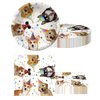 Dog Party Tableware Set,20 Plates and 20 Napkins and Tablecloth71 '' x 42 '',Dog Birthday Theme Party Decorate Supplies