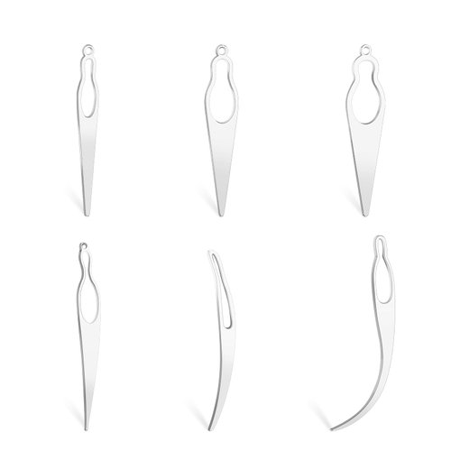 ZEYIYER 6PCS Loc Tools for Interlocking, Loc Repair Microlocs Retighten Tool 6 Type Sisterlock Crochet Needle Set for Hair Tightening Accessory (Silver)