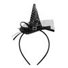 DIUEWOW Halloween Headbands for Women Kids Witch Hat Hairbands Black Small Witch Hair Hoops Halloween Hair Accessories