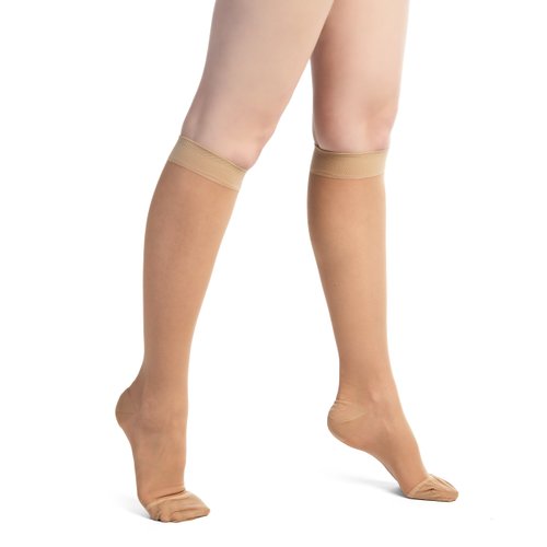 EvoNation Women’s Knee-High Graduated Compression Socks, 15-20 mmHg – Moderate Pressure Sheer Socks, Support Stockings Hose