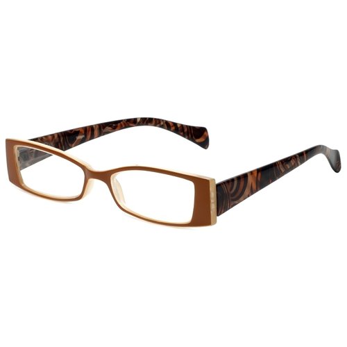Calabria Victoria Designer Reading Glasses +1.75 Tan Women Vintage Single Power Reader Distortion Free Lenses Lightweight