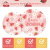 96Pcs Strawberry Party Plates and Napkins, Strawberry Baby Shower Party Supplies Sweet Berry Strawberry Birthday Tableware Set for Girls A Berry Sweet Baby Decorations Favors Serves 24(Strawberry)