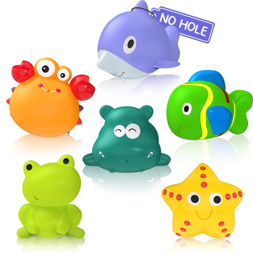 Animal Baby Bath Toys for Kids, No Hole Bathtub Pool Water Toys for Boy Girl, Toddler Bath Toys
