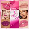 BEUKING 3 Pcs Lipstick Set Pink Mirror Waterproof High Pigment Non-Smudge Liquid Nude Lip Gloss Smooth Red Pink Long-lasting Wear Non-stick Lightweight Lip Stain Set for Women Lady Girl Lip Makeup (A)