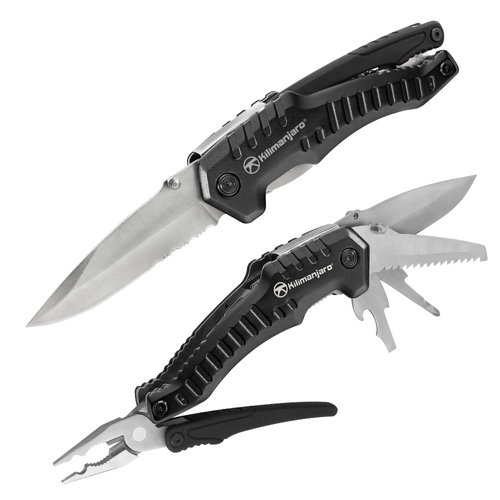 Kilimanjaro Multi-Tool, Full-Size Pliers, Blade Cuts Wood, Hose, Rope, Screwdriver, Wire Cutter, 8-1/2 Inches, Magnus Multifunction - 910056 , Black