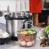 AOZITA Steamer Basket for Instant Pot Accessories 6 qt or 8 quart - 2 Tier Stackable 18/8 Stainless Steel Mesh - Silicone Handle - Vegetable Steamer Insert, Egg Basket, Pasta Strainer,Silver