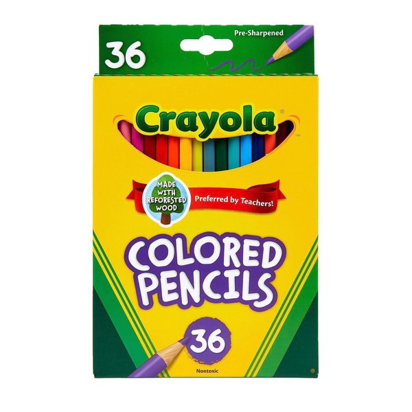 Crayola Colored Pencils (36ct), Kids Pencils Set, Arts & Crafts Supplies, Coloring Book Pencils, Stocking Stuffers for Kids, Ages 3+