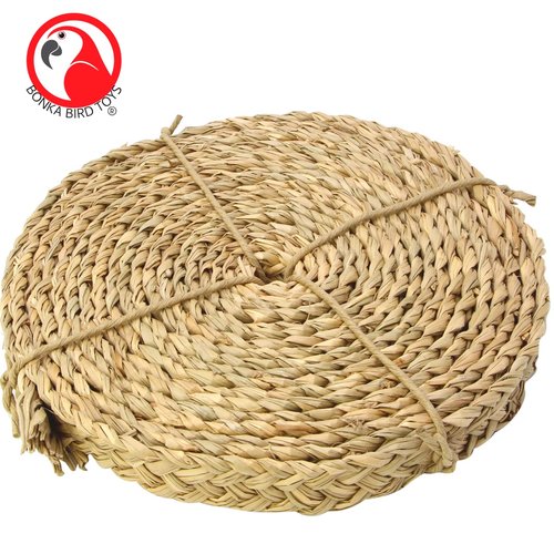 Bonka Bird Toys 3851 Seagrass Braided Rope 20' Long by 0.60" Wide, Parrot Chew Craft Cage Toy, Conure, African Grey, Amazon, and Similar