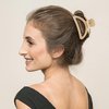 Sunolga 8PCS Hair Clips for Women, Flower Claw Clips for Thick Hair, Non-Slip Hair Accessories with Multi-Styles, Neutral Colors Variety Pack