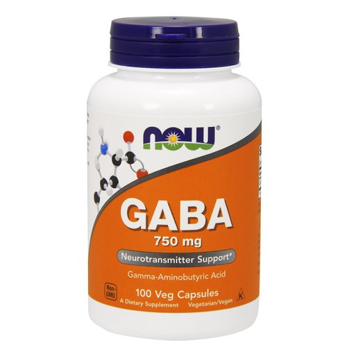 Now Foods GABA 750mg - 100 Vcaps