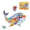 277 Piece Unique Shaped Whale Puzzles for Kids Ages 8-10, Sea Animals Illustration Ocean Puzzle for Kids Ages 6-10 with Bonus Puzzle Sticker Sheets, Puzzles for Kids Ages 10-12