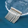 Allereyae Vintage Pearl Hair Comb Barrette Pearl Wedding Comb Barrette White Pearl Hair Barrette Clip Tiny Pearl Wedding Headpieces Gold Pearl Bride Hair Accessories for Women