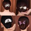 Ins Style Elegant Lazy Hair Curler, Crystal Hair Bun Maker, French Twist Hairstyle Bun Hair Accessories (Peach Blossom)