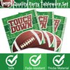 144 PCS Football Party Supplies Set Includes Dinner Plates, Dessert Plates, Napkins for Football Birthday Party Football Gameday Tailgate Party Decorations, Serves 48
