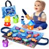 BAHIAKLO Montessori Toys for 1 Year Old Boy Girl Gifts, Cloth Fishing Game for Toddler 1-3, Sorting Learning Baby Toys 6-12-18 Months, One Year Old Girl Boy Birthday Gifts, Toddler Stocking Stuffers