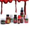 TOXIX Liquid Latex and Fake Blood Kit, 1 fl oz each, Clear Latex and Realistic Red Blood for Special Effects, Halloween Costumes, Scars, Wrinkles, Wounds, Bites