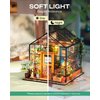 Rolife DIY Miniature House Kit-Mini Diorama 1/18 Greenhouse Model Building Kit with LED, Crafts for Adults Hobby Christmas Birthday Gift for Boys Girls Mom Home Decor (Cathy's Flower House)
