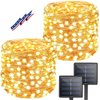 BHCLIGHT Solar String Lights Outdoor, 2-Pack 80FT 200 LED Solar Outdoor Lights, Waterproof Copper Wire 8 Modes Solar Fairy Lights for Garden Patio Tree Christmas Party Wedding Decor(Warm White)