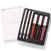 FOCALLURE KISSPROOF 6Pcs Liquid Lipstick & Lip Liner Set, 3 Highly Pigmented Lip Gloss, 3 Matte Lip Crayons with Built-in Sharpener, Lips Makeup Gift for Women, PP01 VIOLET