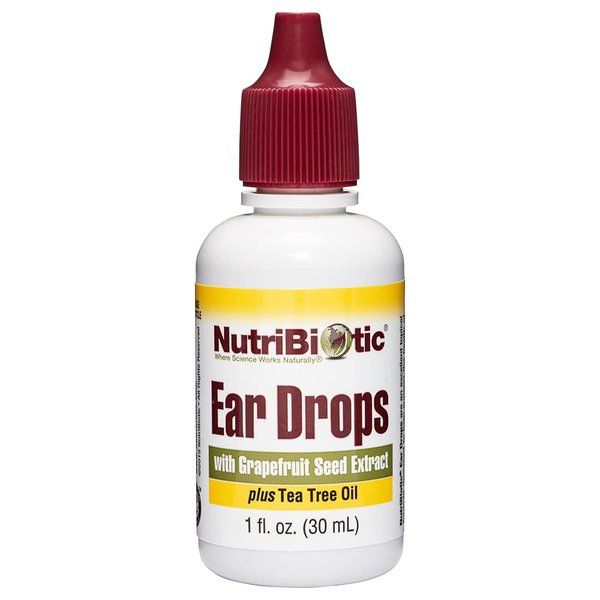 NutriBiotic – Ear Drops, 1 Fl Oz | Gentle & Soothing Ear Support with Grapefruit Seed Extract & Tea Tree Oil | Vegan | Non-Medicated | Made without GMOs & Gluten