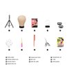 STUDIO LIMITED Mannequin Head Tripod Stand Adjustable with PU Canvas Block Head 10 Pcs (25 Inch)