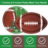 Football Party Supplies Kit Serve 24,Includes Dinner Plates, Dessert Plates, Napkins, Cups,Banner and Touchdown Tablecloth for Football Birthday Party Football Gameday Tailgate Party Decorations