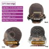 INSTASTYLE Short Curly Pixie Cut Lace Front Wigs 6 inch, 13X1 Human Hair HD Lace Front Wigs Plucked for Women 6 Inch, Natural Black