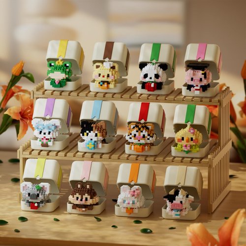 Mini Animals Building Blocks Sets Micro Block Building Set Cute Animals Pets Building Block Party Favor for Kids Animals STEM Educational Toys for Boys Girls(Pig)