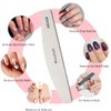 10 PCS Half Moon Nail Files,240/320 Professional Grit Nail File Reusable Double Sided Emery Boards Nail File Manicure Tools for Acrylic,Natural,Gel Nails