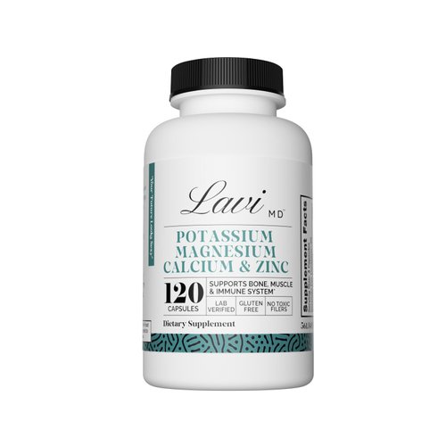 Lavi MD Potassium Magnesium Zinc Calcium Supplement – Premium Support for Bone &amp; Muscle Health – ...