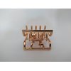 Small gold tone geometric metal hair claw clip