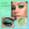 KARNAR Shimmer Matte Green Eyeshadow Palette, 9 Colors Light Dark Green Eye shadow Paleta, Glitter Eyeshadow Makeup Palet, Forest Grass Olive Tea Green Moss Green Powder H1…