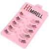 Himirell Half Lashes Natural Look Strip Wispy False Eyelashes Clear Band Soft Strip Corner Fake Eyelashes Cat Eye Short Accent Lashes 5 Pairs Set Pack