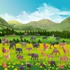 GAICOM Ancient Wildlife Animal Model Figures Playset 31 PCS Animal Figure Toys Deinotherium Saber-Toothed Tiger Mammoths Desktop Decoration Collection Party Favors Toys for Kids