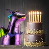 6 Pieces Magic Dragon Balloons Dragon-shaped Aluminum Foil Balloons, Flying Dragon Balloons for Dragon Medieval Theme Birthday Baby Shower Dragon Fantasy Party Supplies