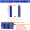 300PCS Refill Darts Bullets Compatible with Nerf Gun Bullets Toy Guns N-Strike Elite 2.0 Series, Laoppoc Premium Foam Bullets Pack for Children Kids Birthday Christmas Role Play Nerf Battle Game Gift