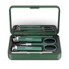 Nice Nail Clipper Set,5-in-1 Premium Grooming Set:,Nail File, Ear Pick, Facial Hair Scissors, and Mirror in Elegant Storage Box Manicure Set Nail Clippers Pedicure Kit,Slant Edg Toenail Clipper
