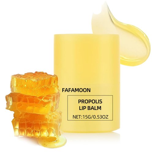 BEUKING Honey Lip Butter, Honey Moisturizing Lip Balm, Propolis Lip Gel With Aloe Vera Deeply Nourishes Moisturizing Firming Nutritional Supplements Reducing Wrinkles Improve Soft Lips for Lip Care